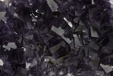 Purple Cubic Fluorite Crystals on Druzy Quartz - China #322834-1